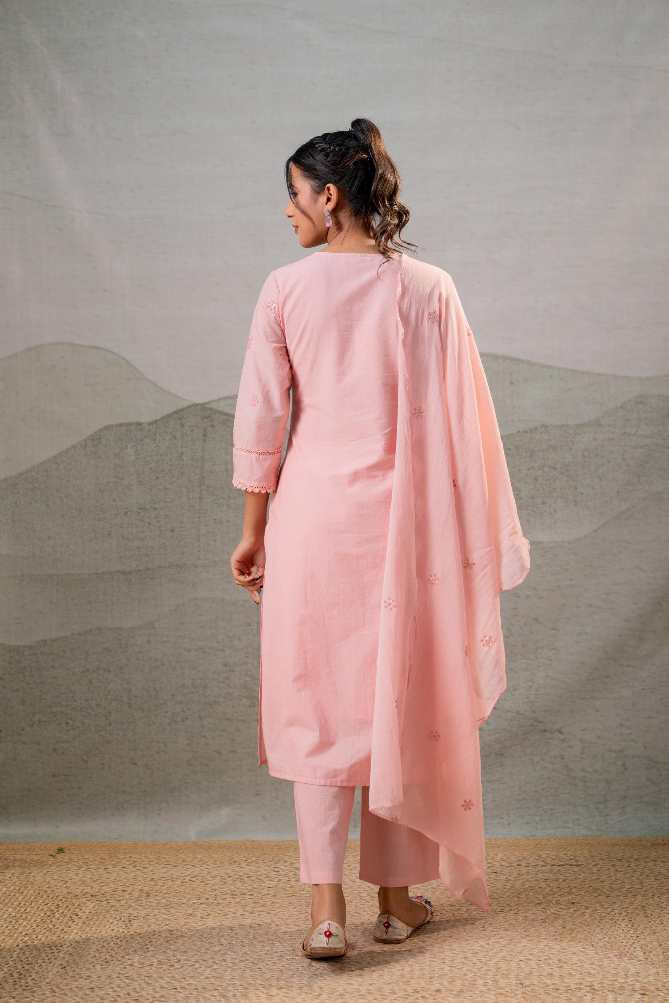 Peach Kurta Set