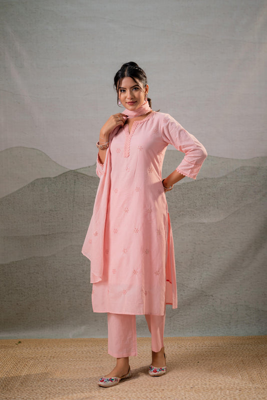 Peach Kurta Set