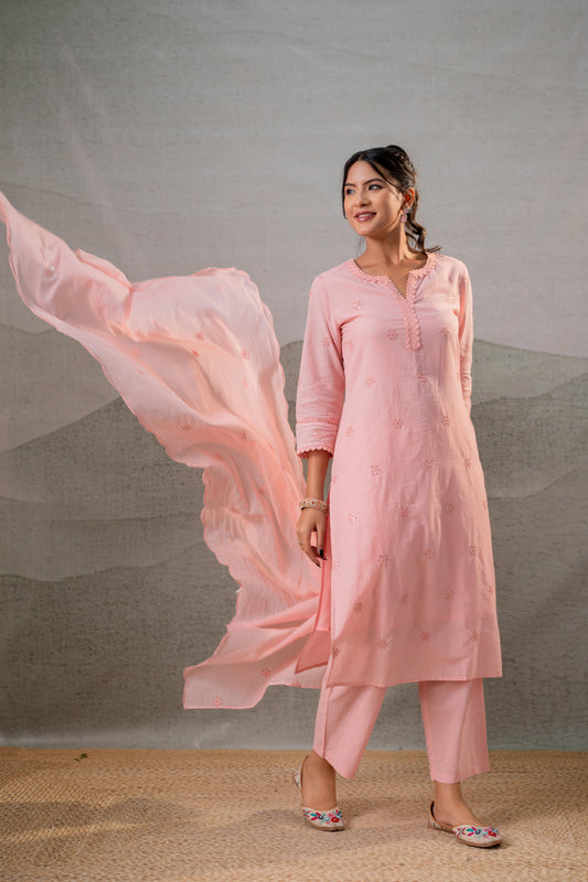 Peach Kurta Set
